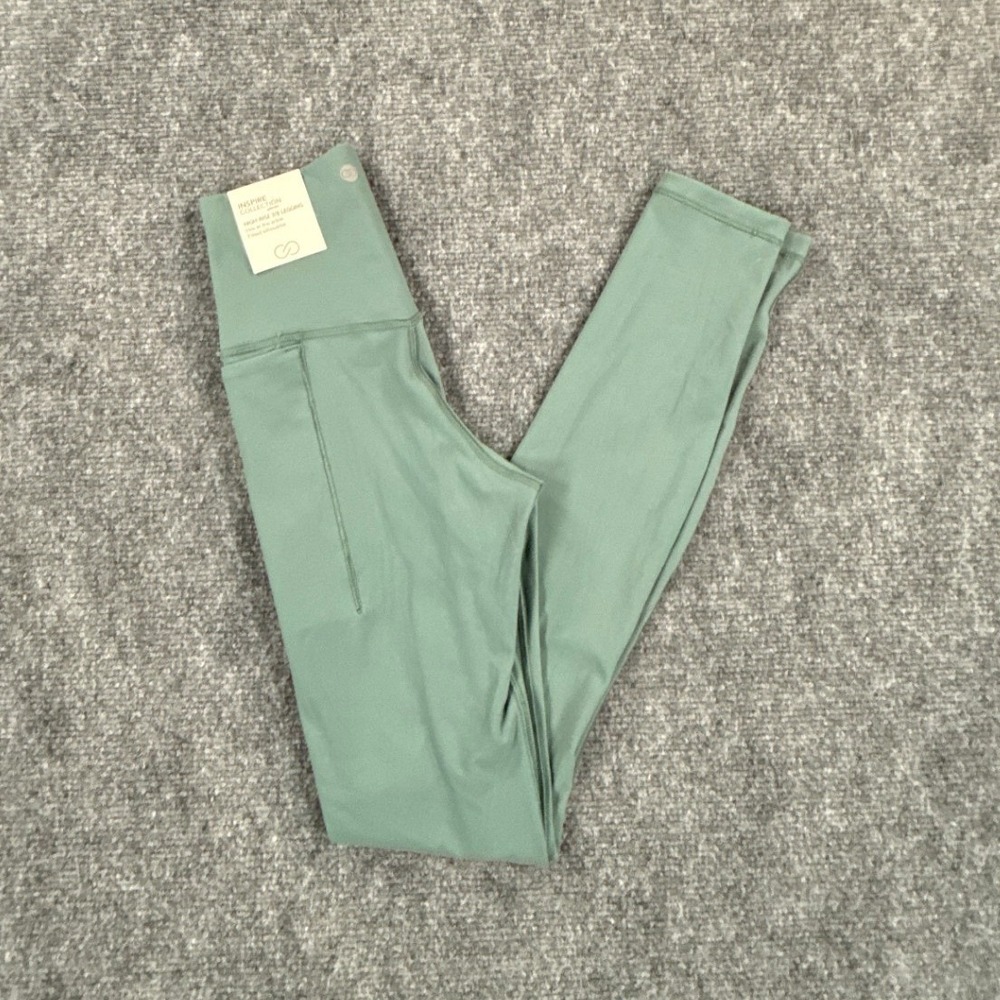 CALIA Inspire 7/8 Leggings Womens XXS Puya Green Pockets WAX14202 NWT